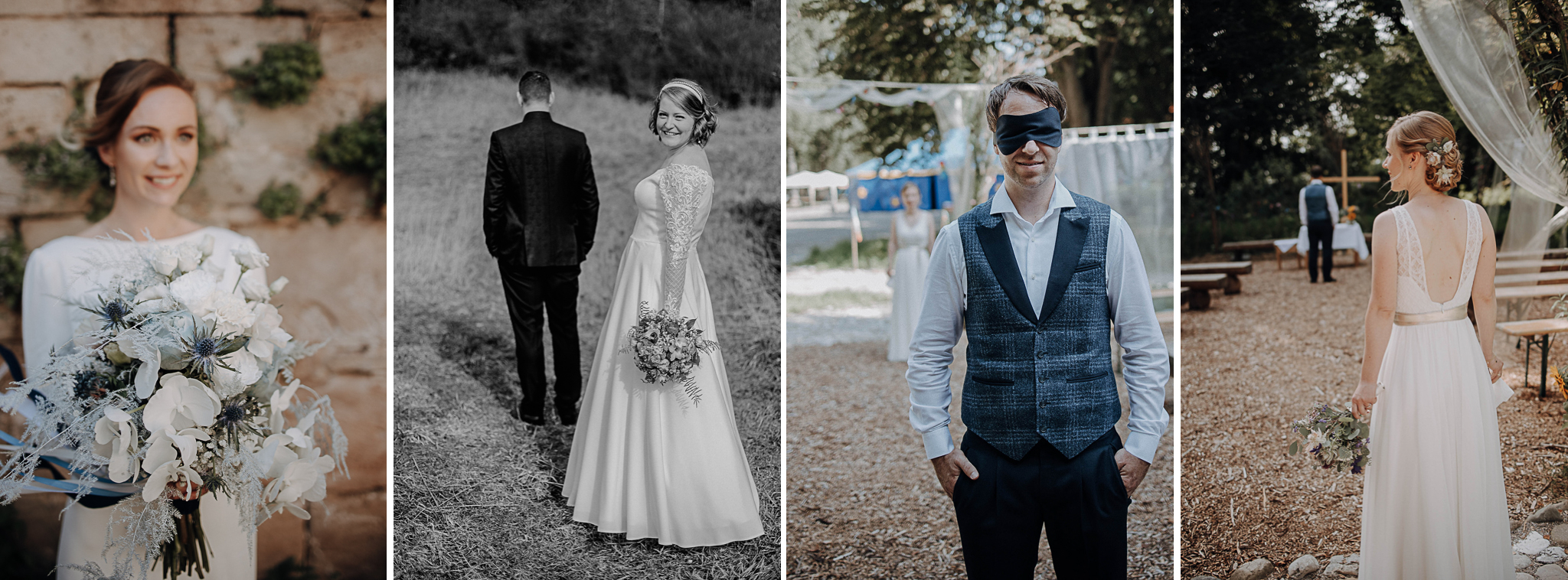 First Look Fotos am Hochzeitstag